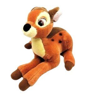 Disneyland Disney World Bambi Plush Brown 13" Doe Laying Deer Stuffed Vintage